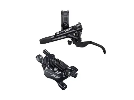 Shimano (8120) XT Disc Brake Left Front Assembled (Caliper, Lever, Resin Pad, w/ Fin, Hose)