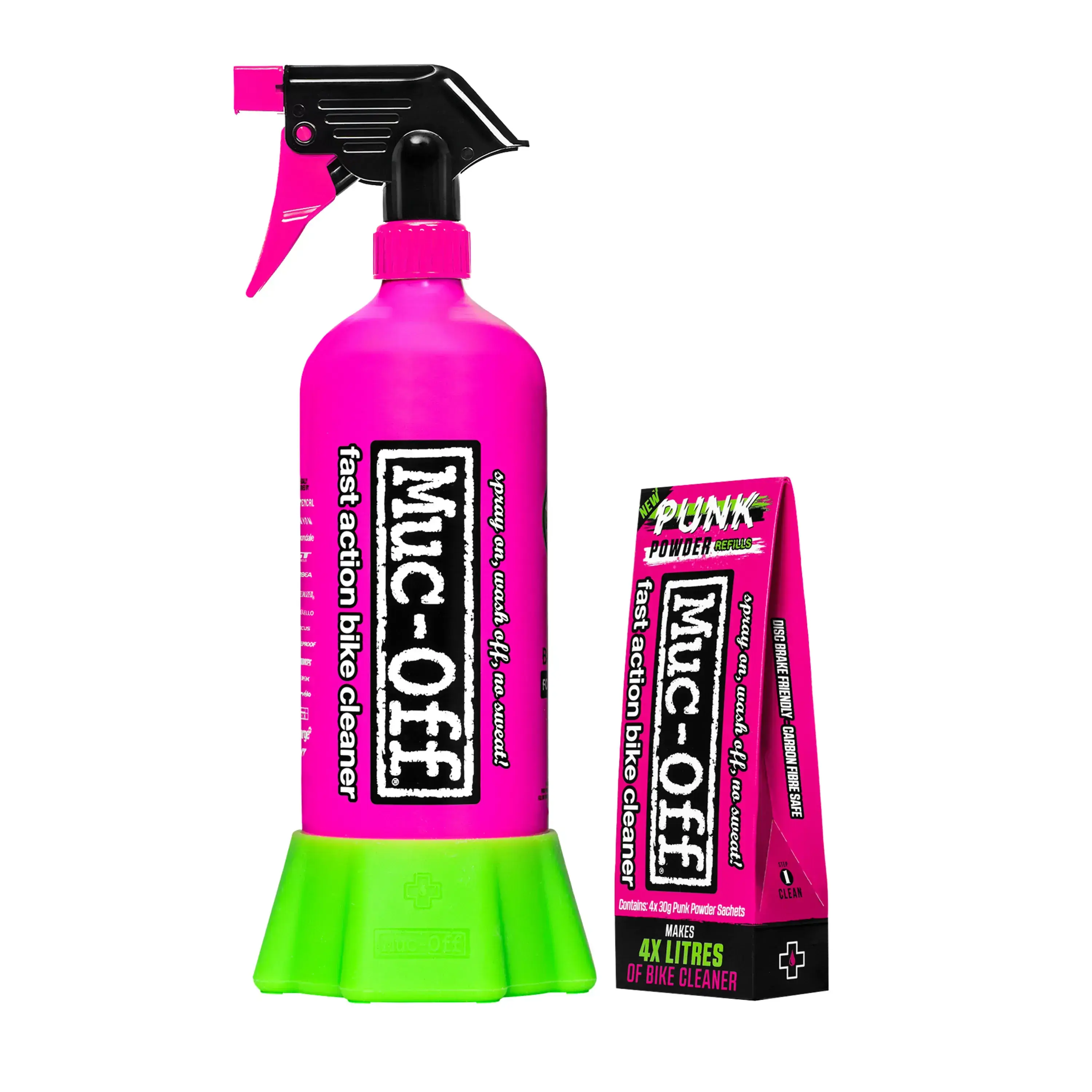 Muc Off Punk Powder Bike Cleaner (4 Pack) + Bottle for Life אבקה לניקוי אופניים